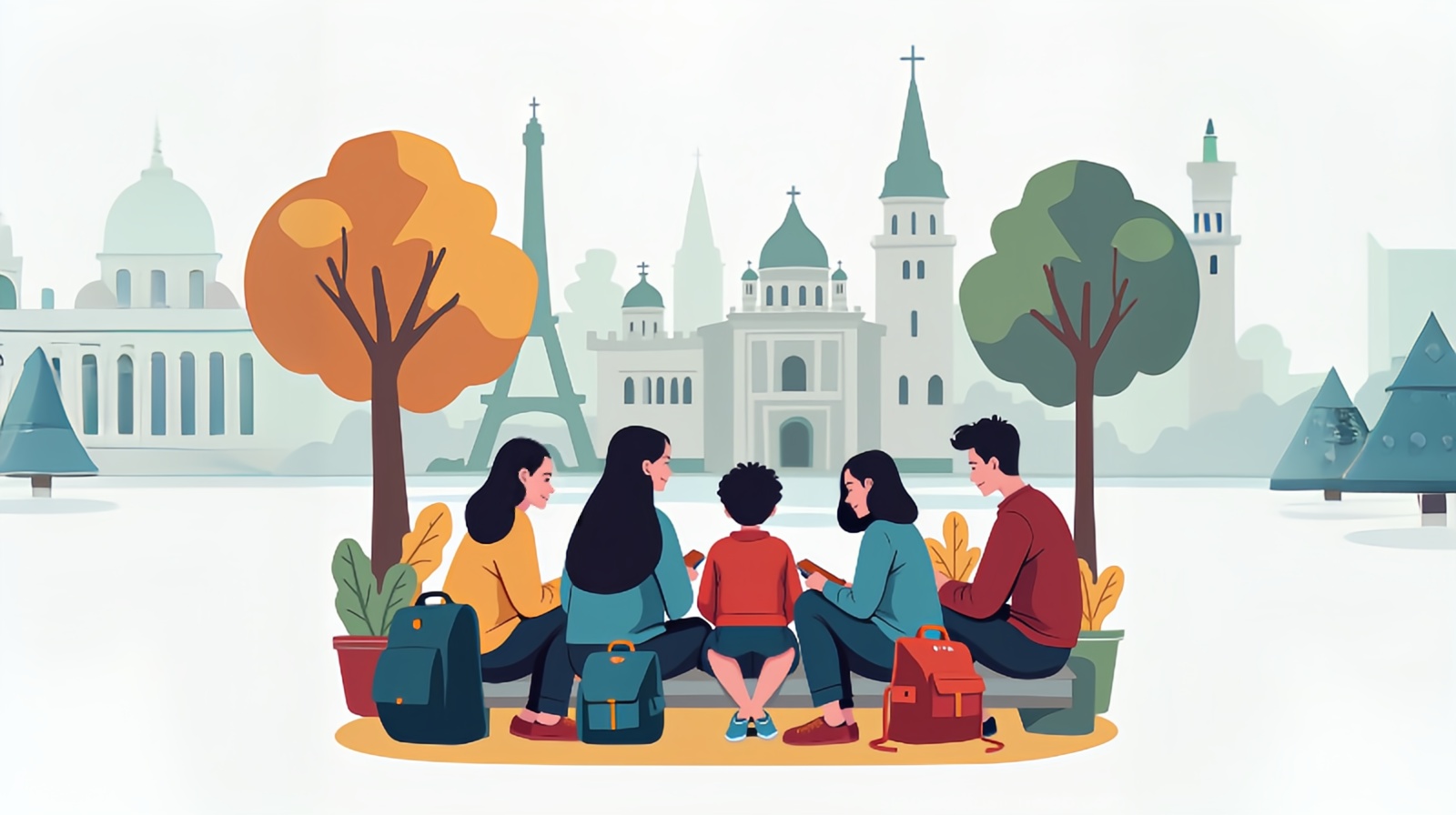 Indian students studying at European university